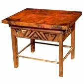 Petroglyph End Table  -  Cobre Antiguo Copper