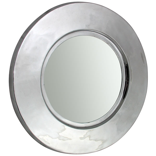 Pewter Round Mirror