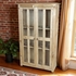 Pine Display Cabinet with Glass Doors