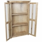 Pine Display Cabinet with Glass Doors