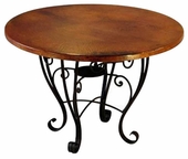 Placencia Dining Table Base Copper Top