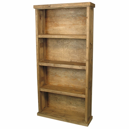 Plain Rustic Wood Bookcase