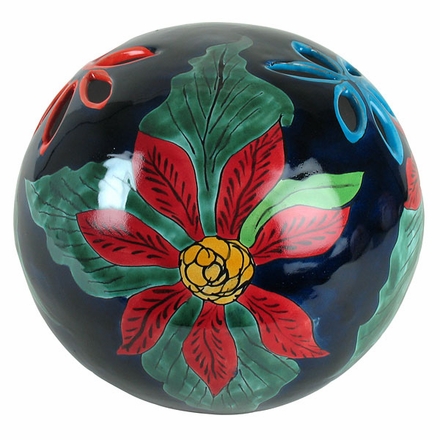 Poinsettia Christmas Globe