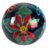 Poinsettia Christmas Globe