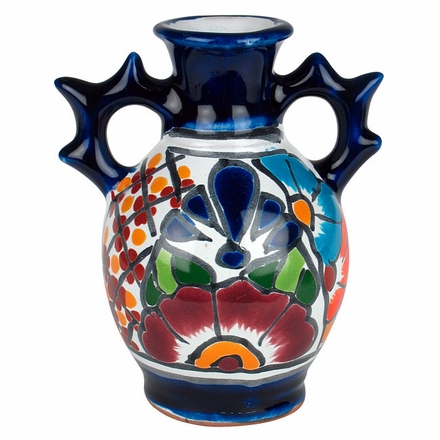 Pointed Handle Talavera Vase
