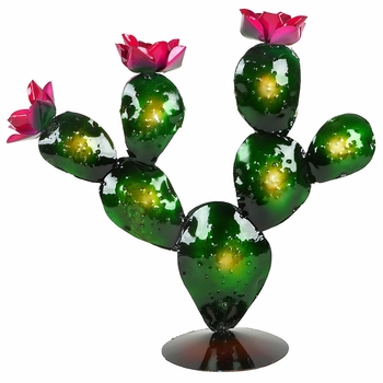 Prickly Pear Cactus Metal Yard Art
