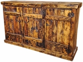 Primitive Farmhouse Distressed Wood Buffet