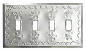 Punched Natural Tin Quad Switch Plate - Star