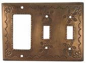 Punched Tin Double Switch and Rocker Cover - Star