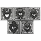 Punched Tin Keepsake Jewelry Box with Embossed Heart and Mirror - Assorted