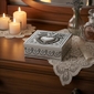 Punched Tin Keepsake Jewelry Box with Embossed Heart and Mirror - Assorted