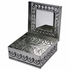Punched Tin Keepsake Jewelry Box with Embossed Heart and Mirror - Assorted