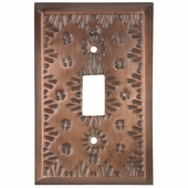 Punched Tin Single Switch Cover - Flower Design
