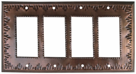 Quad Rocker Mexican Switchplate - Flower Design