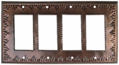 Quad Rocker Mexican Switchplate - Flower Design