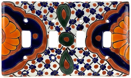 Quadruple Talavera Switchplate
