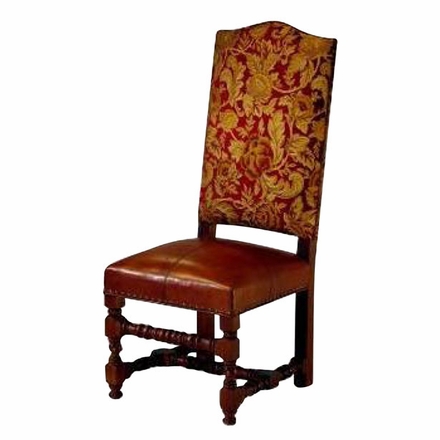 Ranch Chair - Fabric Back with Leather Seat