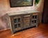 Reclaimed Wood Rustic Sideboard With Glass Doors