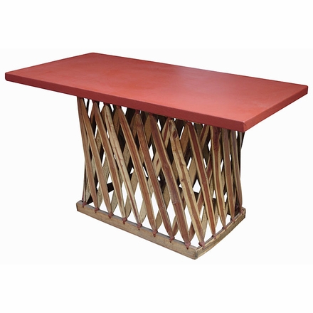 Rectangular Equipale Table with Leather Ties