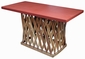 Rectangular Equipale Table with Leather Ties