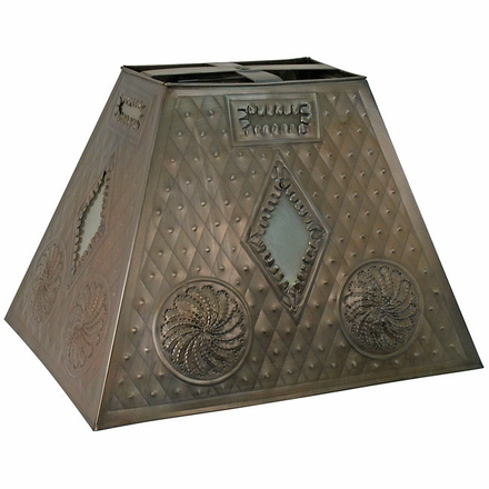 Rectangular Tin Shade - Frosted Glass