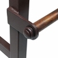Rectangular Wrought Iron Bar Stool - Leather Padded Seat