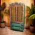 Red & Green Painted Wood Wardrobe