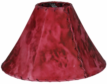 Red - Handcrafted Mexican Rawhide Lamp Shade  15