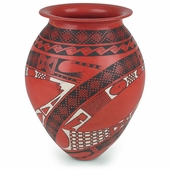 Red Mata Ortiz Southwest Vase