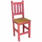 Red Painted Wood Bistro Table Set with 4 Chairs