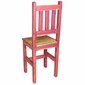 Red Painted Wood Bistro Table Set with 4 Chairs
