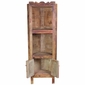 Red Painted Wood Corner Cabinet