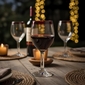 Red Rim Mexican Wine Glasses - Set of 4