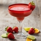 Red Rimmed Margarita Glasses - Set of 4