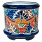 Ringed Footed Talavera Flower Pot