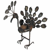 Rocking Peacock Metal Garden Art Sculptures