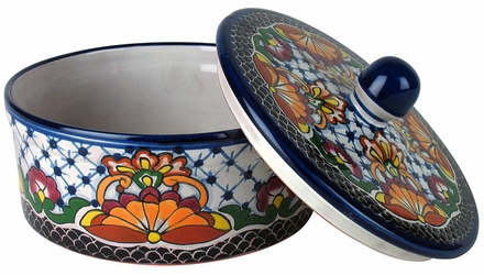 Rosario Talavera Tortilla Warmer with Lid