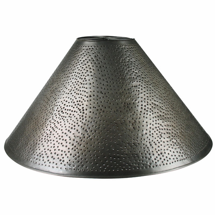 Round Aged Tin Punched Shade