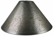 Round Aged Tin Punched Shade