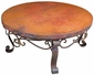 Round Copper & Iron Coffee Table