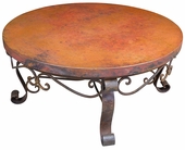 Round Copper & Iron Coffee Table