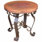 Round Copper & Iron End Table