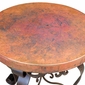 Round Copper & Iron End Table