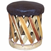 Round Cushioned Footstool