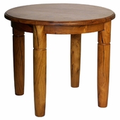 Round Mesquite End Table