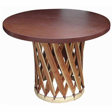 Round Mexican Equipale Table - 47 in Diameter
