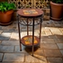 Round Mexican Iron Side Table with Talavera Tiles - 12