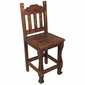 Round Rustic Wood Counter Height Bistro Table Set with 4 Stools