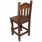 Round Rustic Wood Counter Height Bistro Table Set with 4 Stools