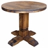 Round Rustic Wood Tall Bistro Table Set with 4 Chairs